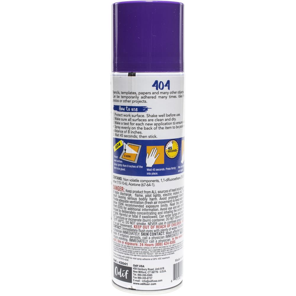 Spray & Fix Repositionable Adhesive / Pegamento Reposicionable Adhesivos / Pegamentos Odif USA