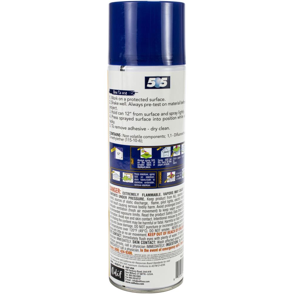 Spray & Fix Temporary Fabric Adhesive / Adhesivo Temporal para Tela en Spray Adhesivos / Pegamentos Odif USA