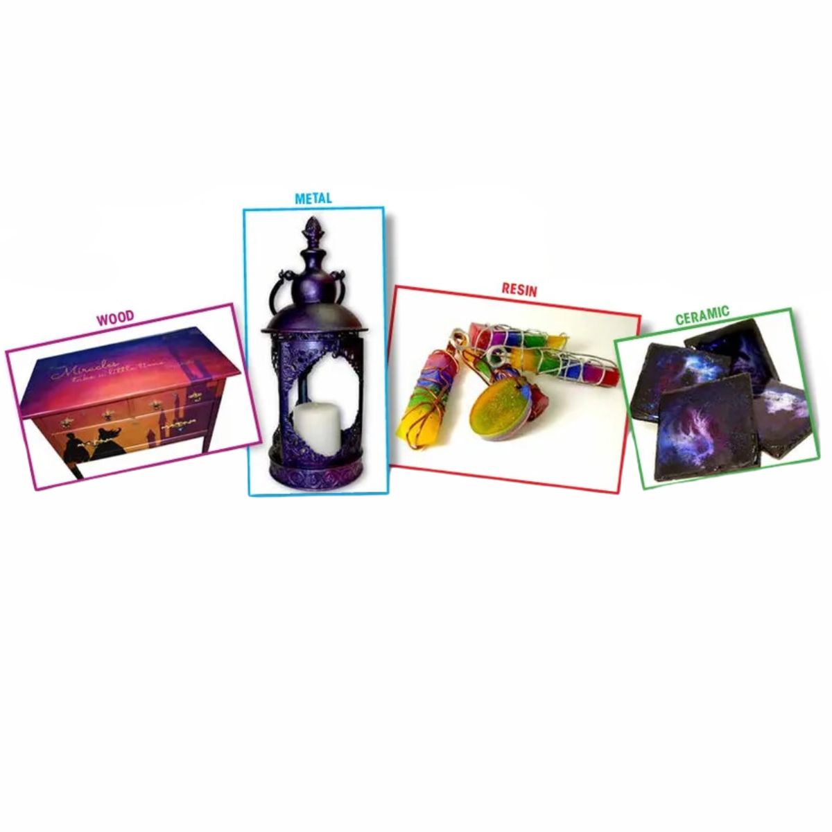 Sparkling Wood Stain & Glaze Metallic Zeus / Tinta y Esmalte Multi Superficies Pintura y Medios Mixtos Unicorn Spit