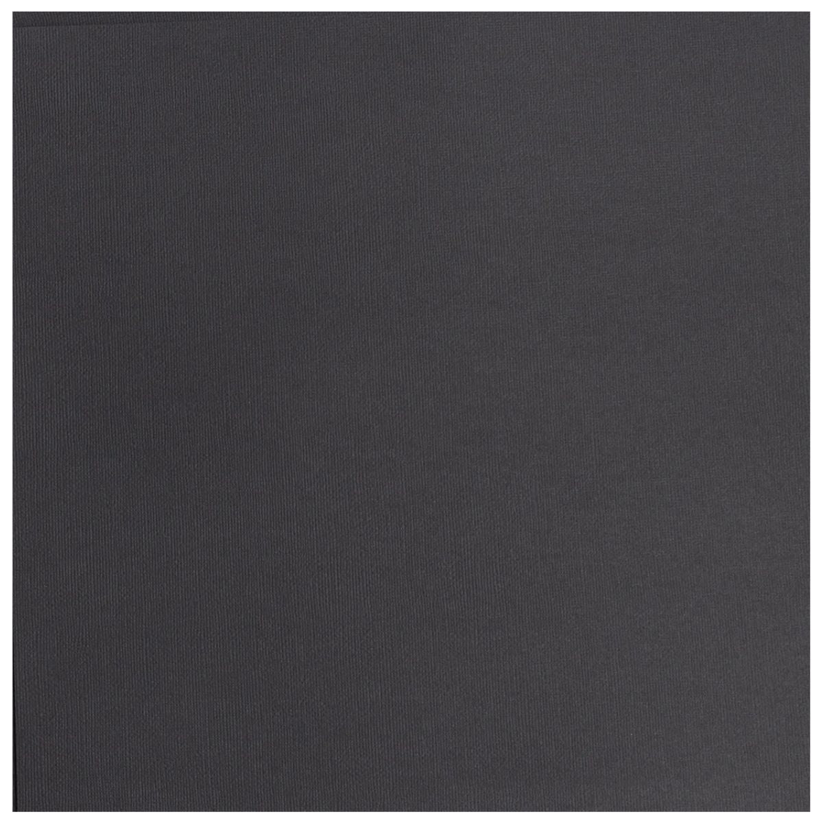 Black Cardstock 12"  / 1 Hoja de Cartulina Texturizada Negra Papel, Hojas Sueltas American Crafts