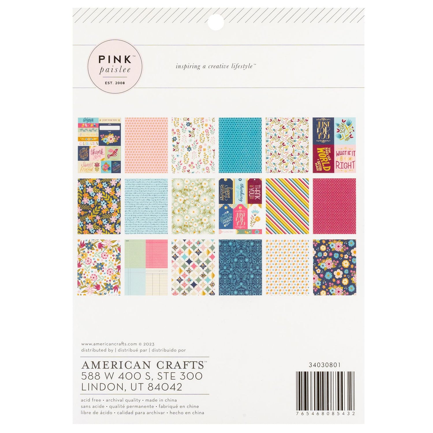 Joyful Notes Paper Pad 6" / Block Papel Notas de Alegría Papel American Crafts