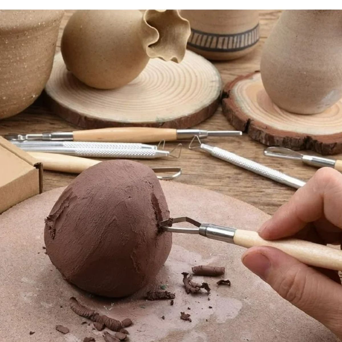 Pottery Tool Set / 6 Herramientas de Alambre para Modelado Herramientas para Modelado Tree House Studio