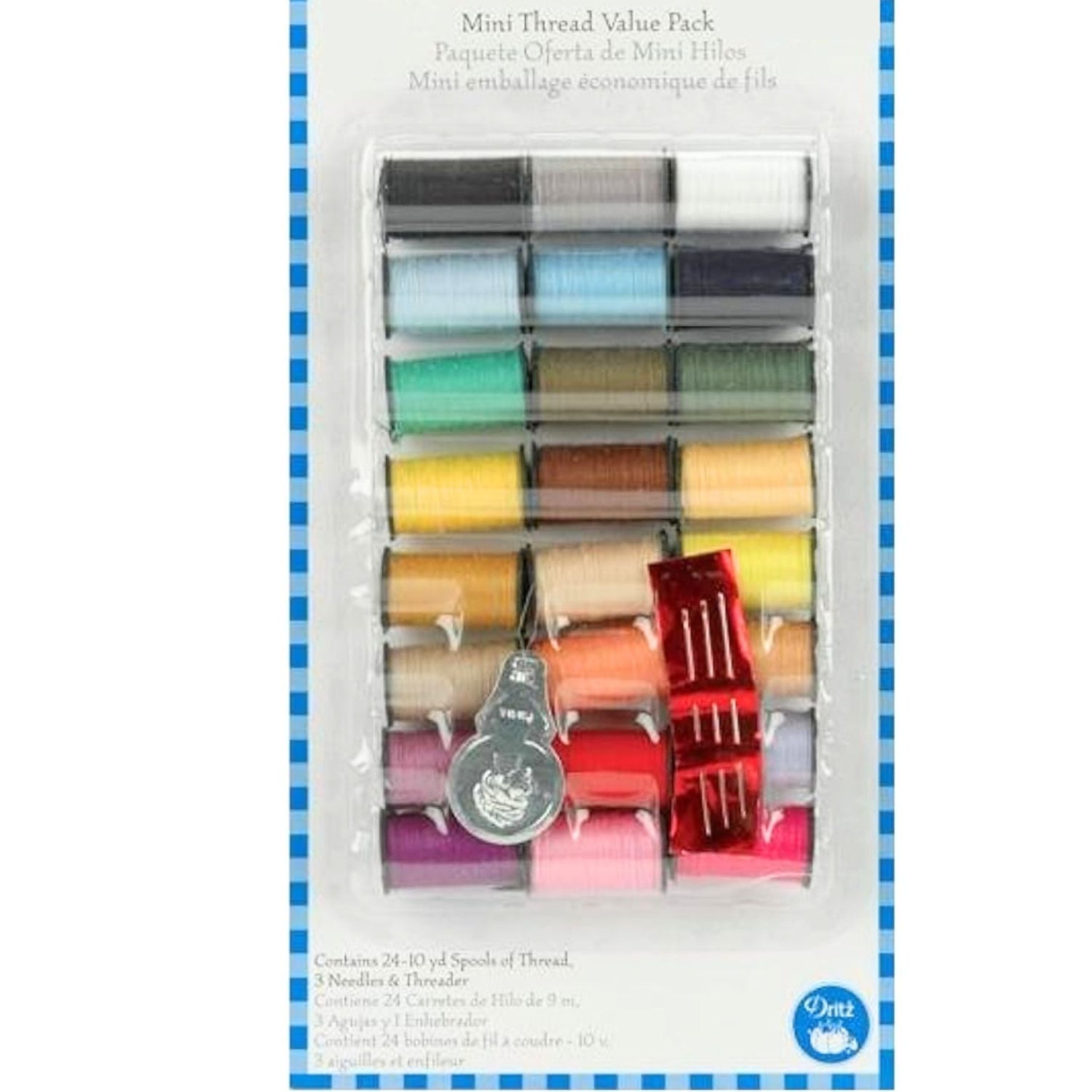Care & Repair Mini Value Pack / Kit de Costura con 24 hilos Costura Dritz