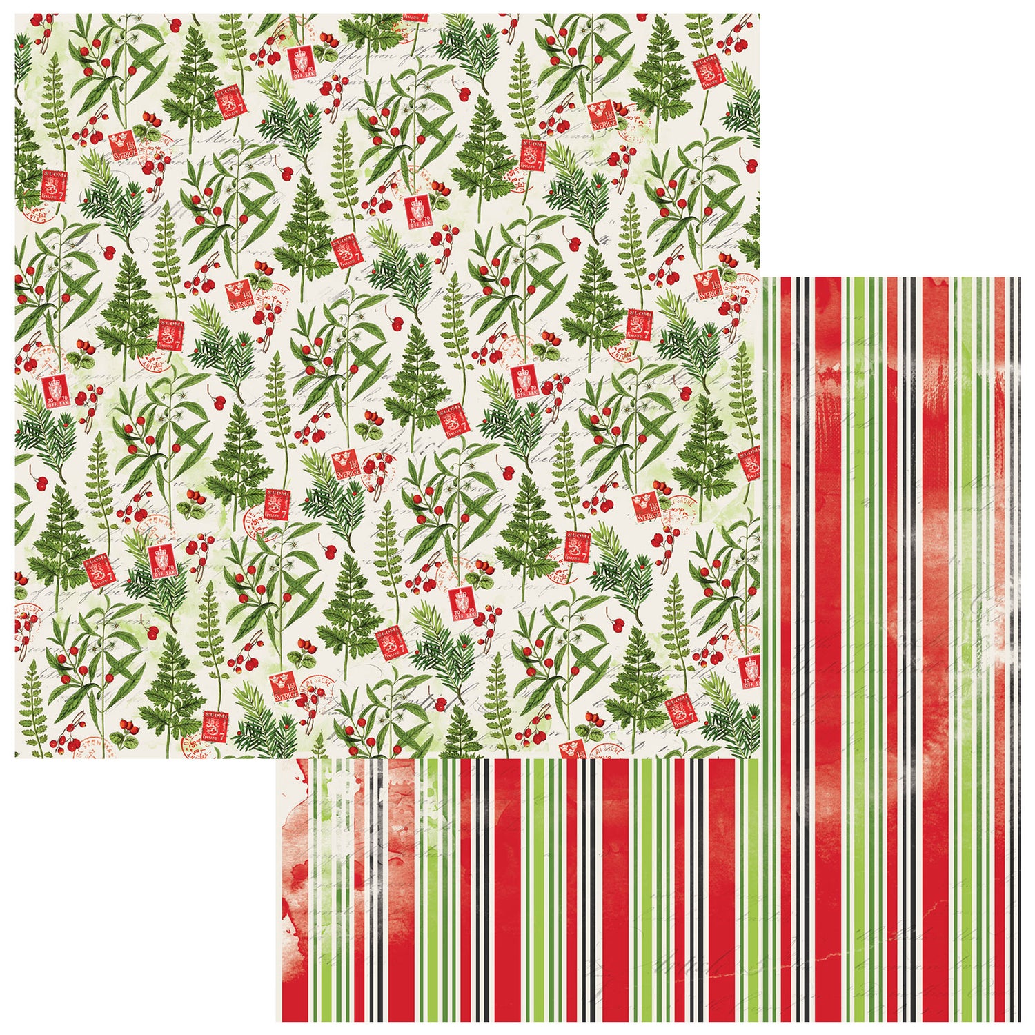 Christmas Spectacular Cardstock 12" / Block de Cartulina Navideña Doble Cara Papel 49 and Market