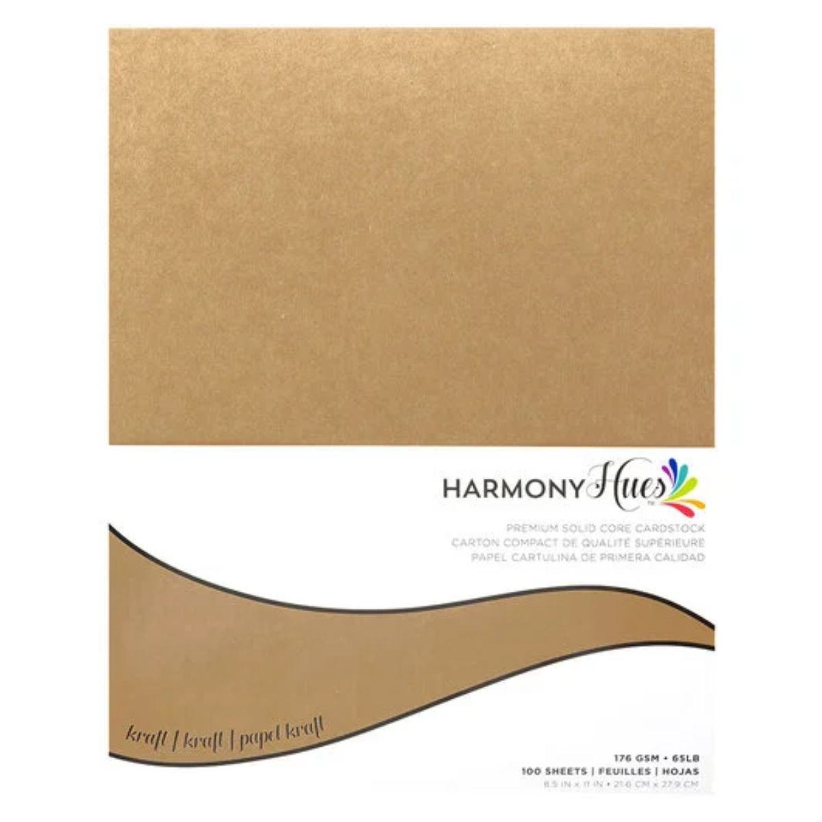 Kraft Cardstock / 100 Hojas Cartulina Ktaft T. Carta Papel Harmony Paper