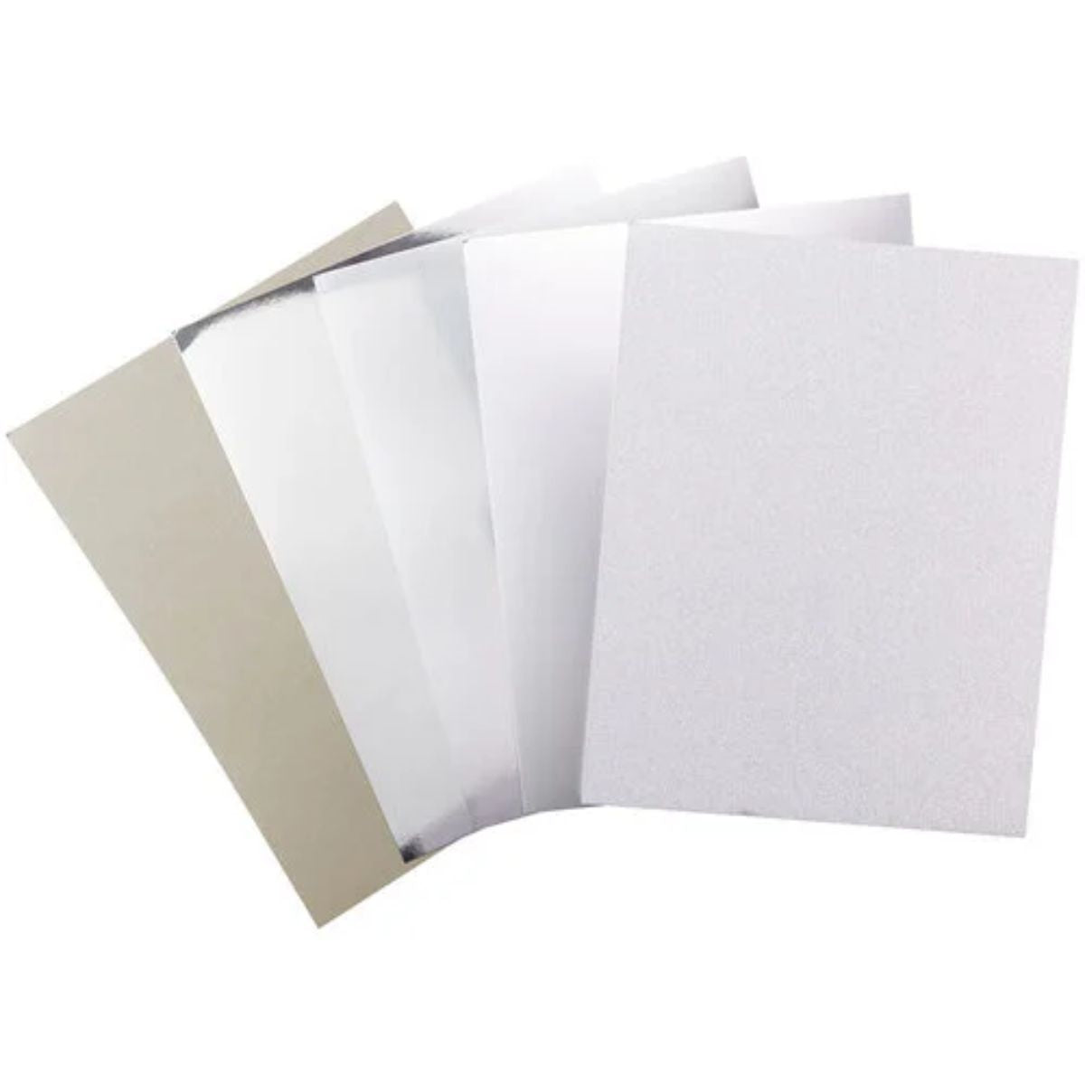 Precious Metals Silver Cardstock / 20 Hojas Cartulina Metales Preciosos Plata 230gr Papel Harmony Paper