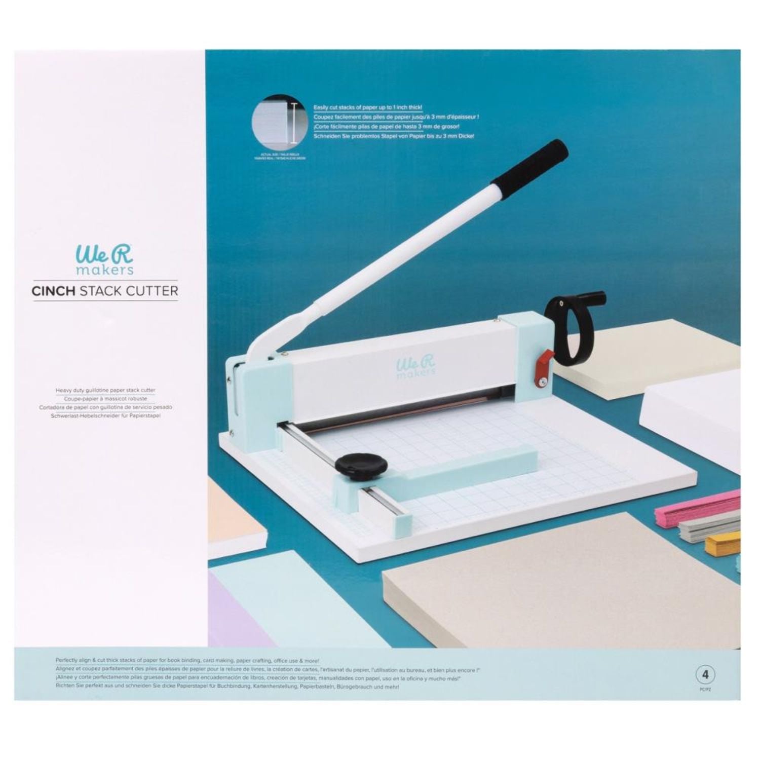 Cinch Stack Cutter / Guillotina para Cortes de Hasta 2.5cm de Grosor Cortadoras / Guillotinas We R Makers
