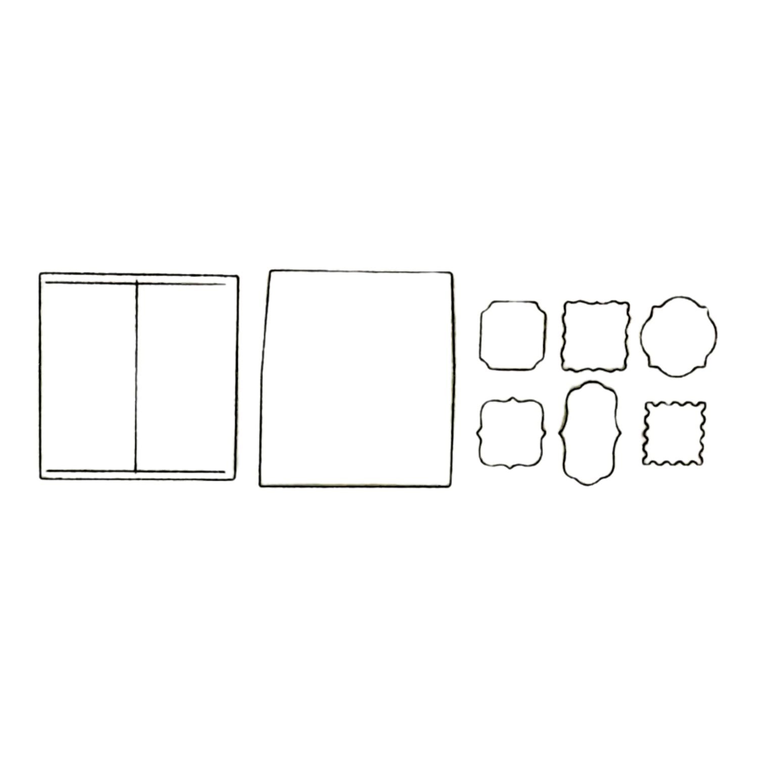 Envelope Square Collection Dies / Suajes de Cuadros y Etiquetas Dados de Corte / Suajes / Troqueles LifeStyle Crafts