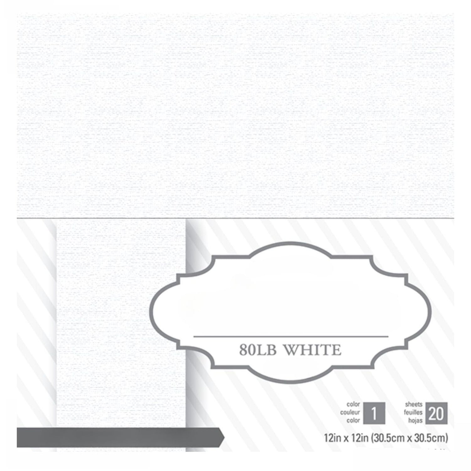 Value Pack Cardstock / Block de Cartulina Blanca Texturizada 12" Papel American Crafts