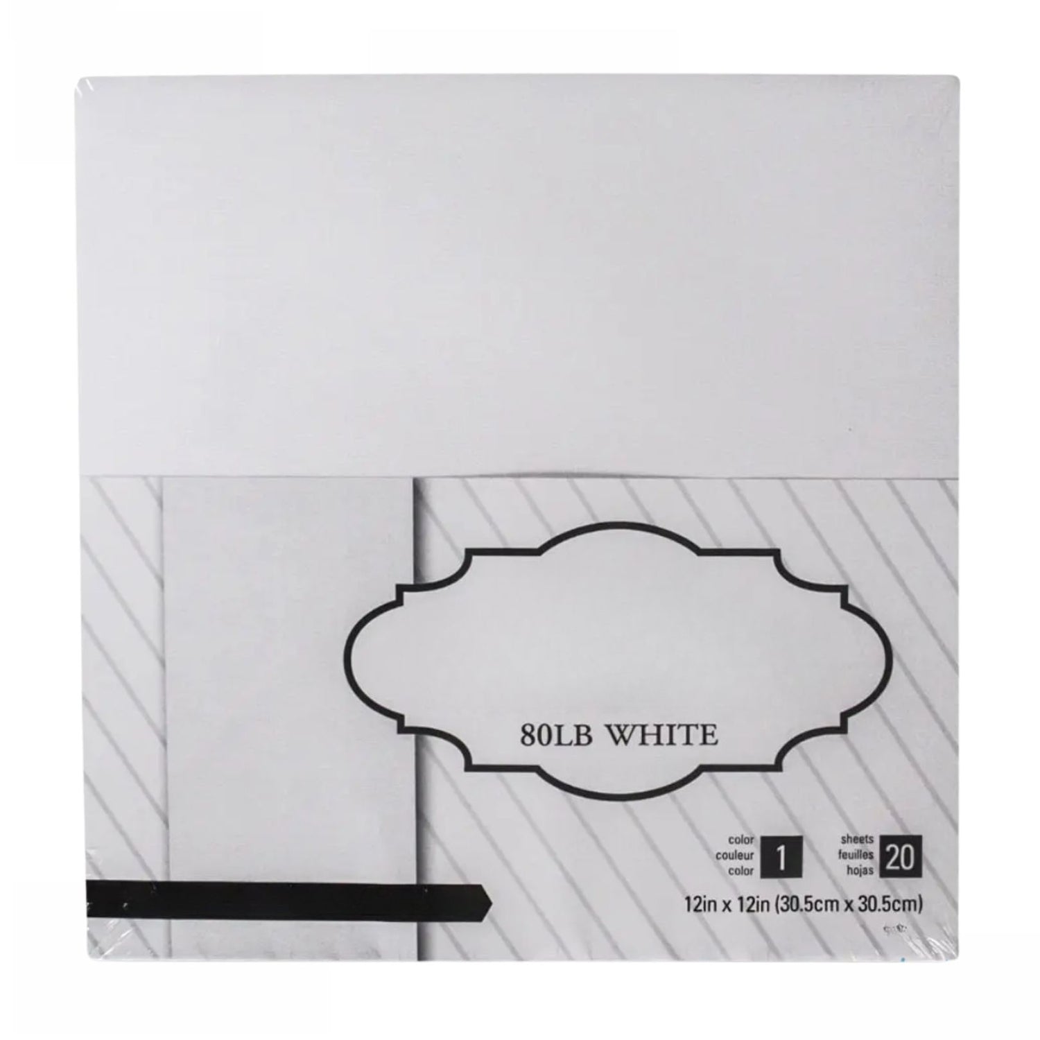 Value Pack Cardstock / Block de Cartulina Blanca Texturizada 12" Papel American Crafts