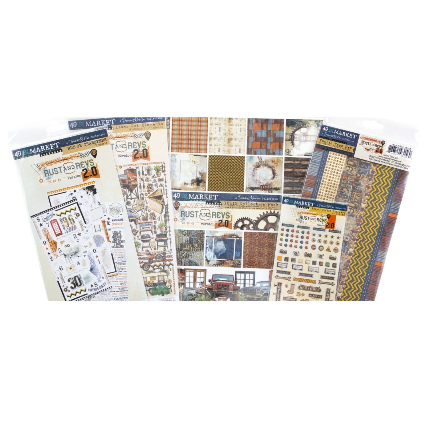 Rust & Revs Collection Bundle / Papel y Adornos Colección Vintage Papel, Hojas Sueltas 49 and Market