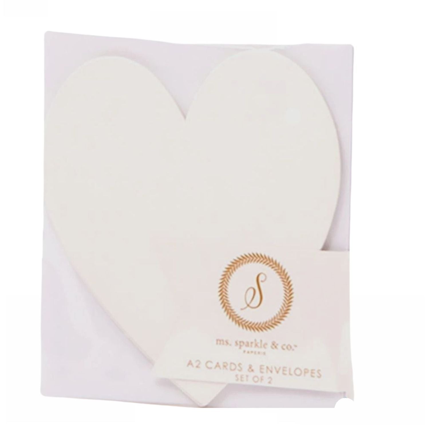 Cards & Envelopes Heart / 2 Tarjetas de Corazón y Sobre Kits / Sets Ms Sparkle & Co