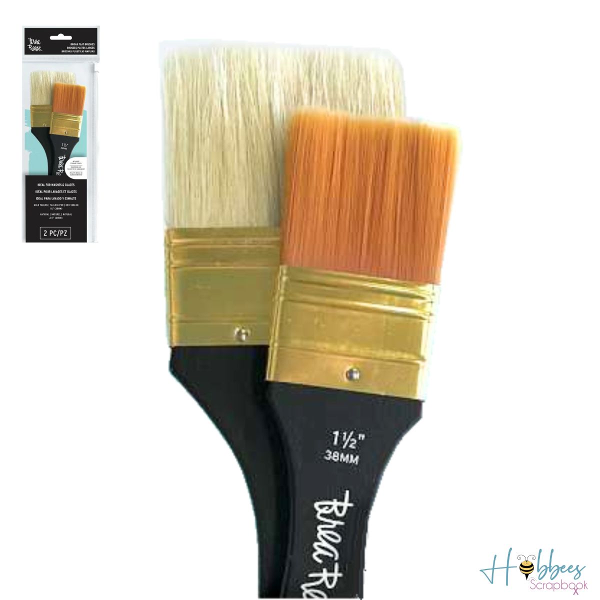 Paint Brush Set Flat / 4 Brochas Planas Pinceles y Brochas Brea Reese