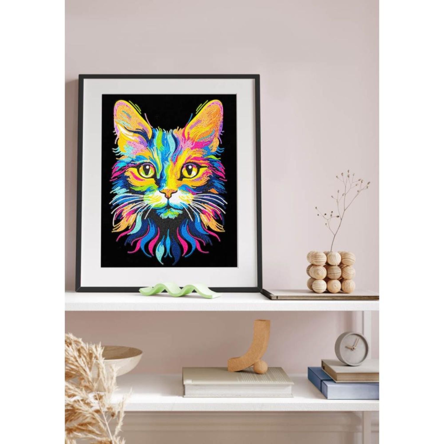 Neon Diamond Art Kit/ Kit Arte De Diamantes Gato Neón Pintura Dimensional Diamond Dotz