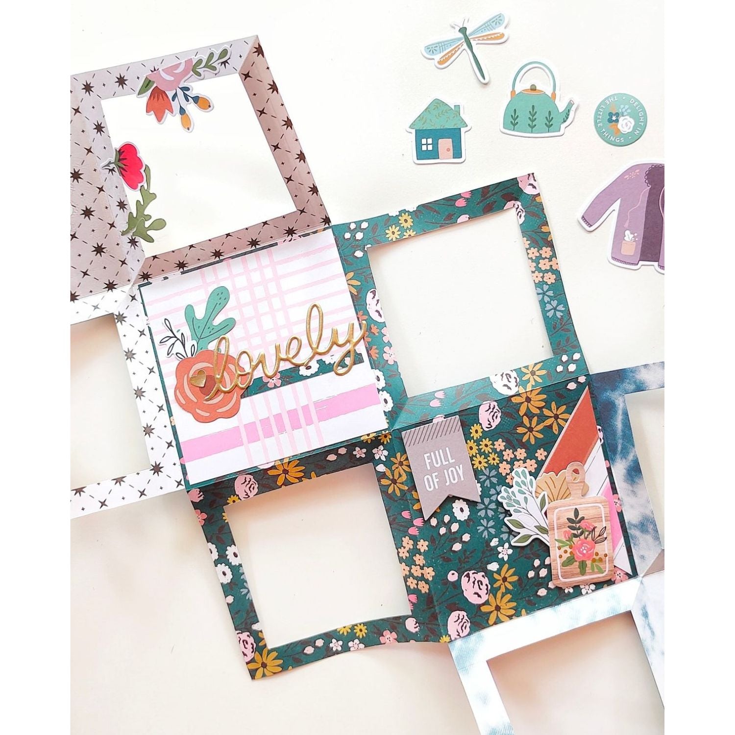 Floral Paradise Cardstock Stack 12" / Paquete Cartulina Floral Con Foil Dorado Papel DCWV