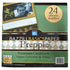 Basics Cardstock Preppie / Block Cartulina Premium Texturizada 8x8" Papel, Hojas Sueltas Bazzill
