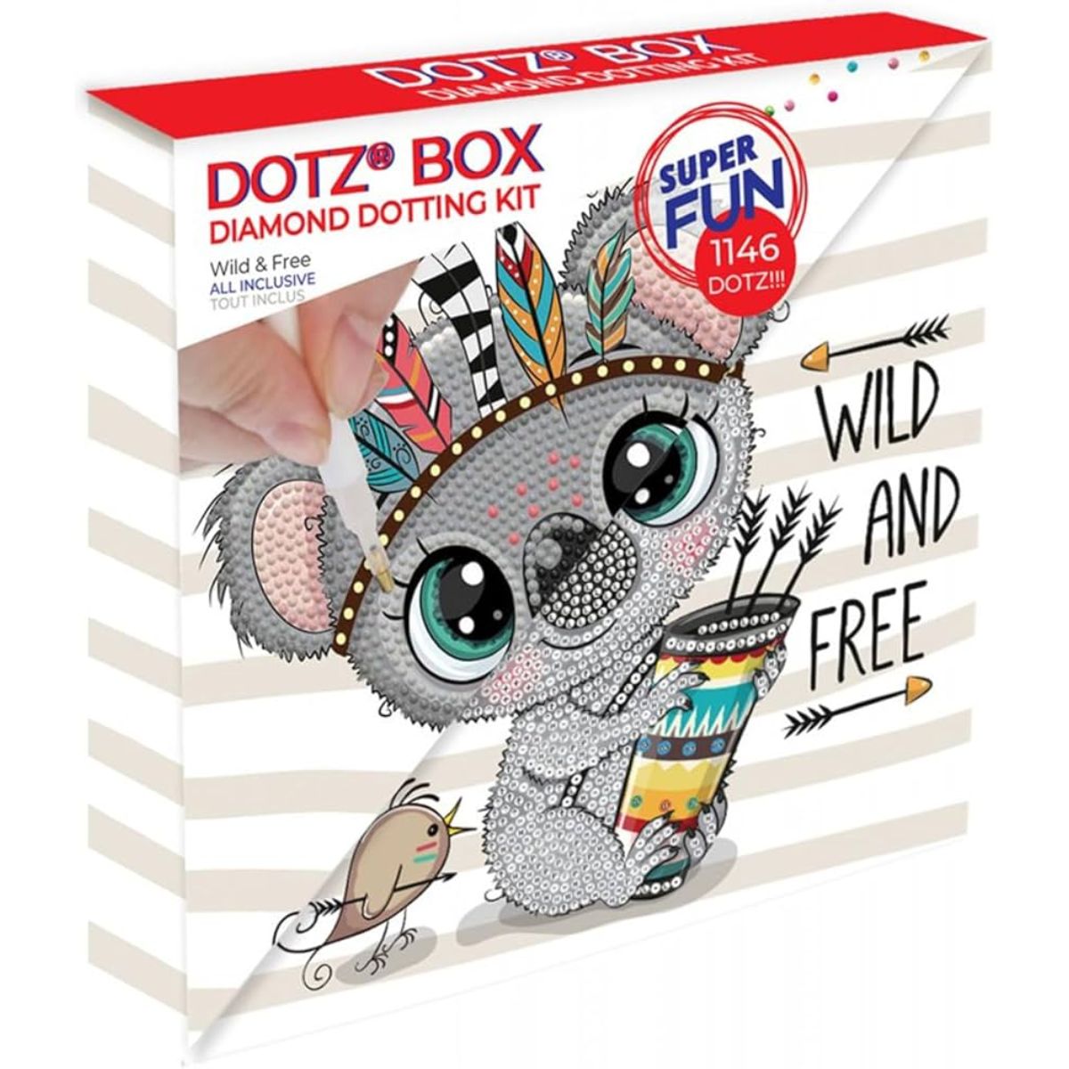 Art Box Kit Wild & Free / Pintura con Diamantes Koala Pintura Dimensional Diamond Dotz