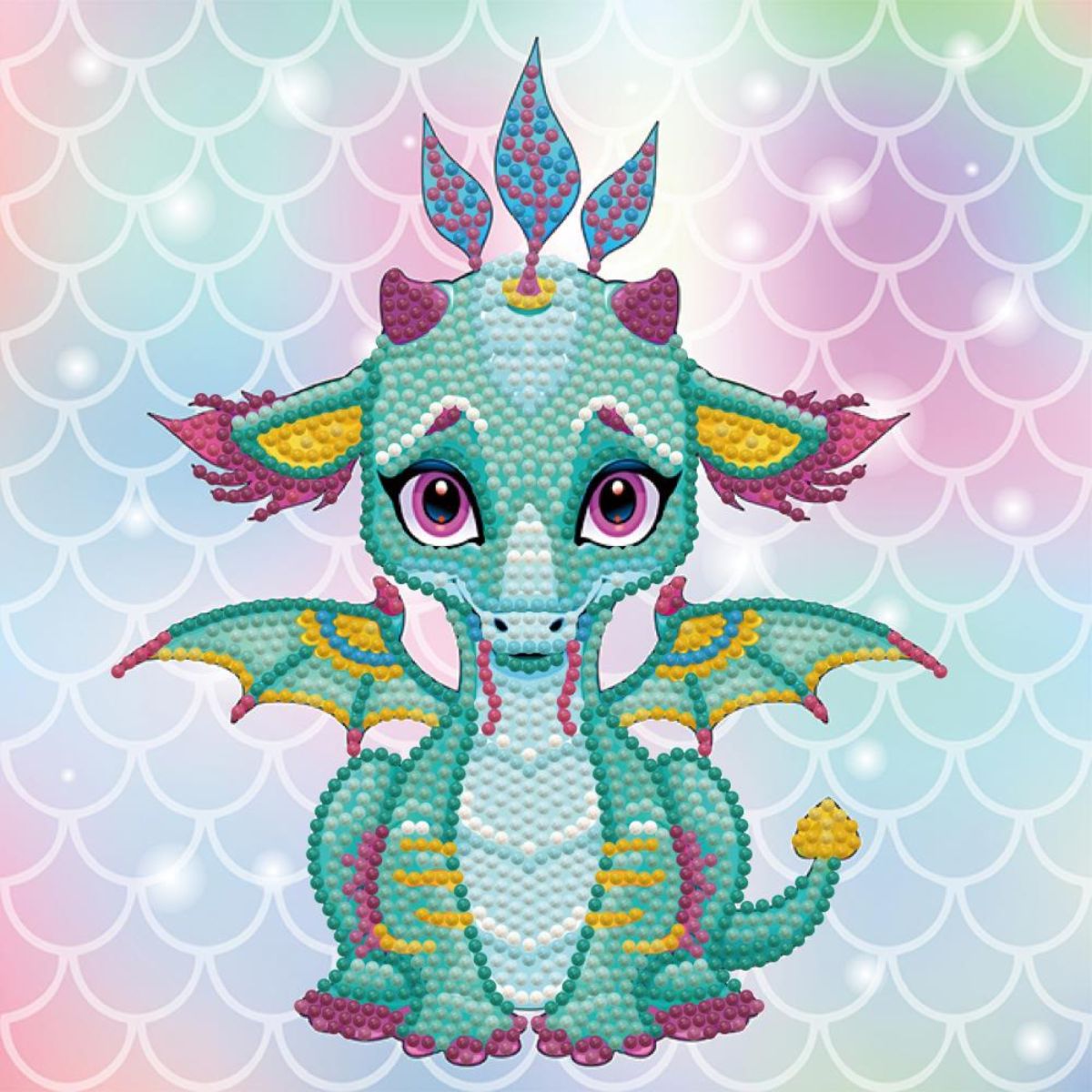 Art Box Kit Ariel The Baby Dragon / Pintura con Diamantes Dragon Pintura Dimensional Diamond Dotz