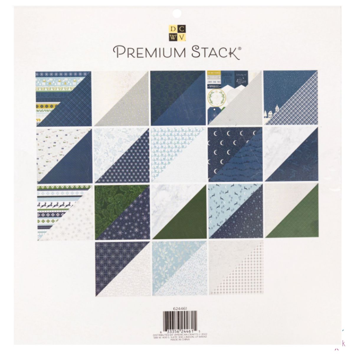 Midnight Magic Cardstock Stack 12" / Cartulina Doble Cara Navidad Magica Papel DCWV