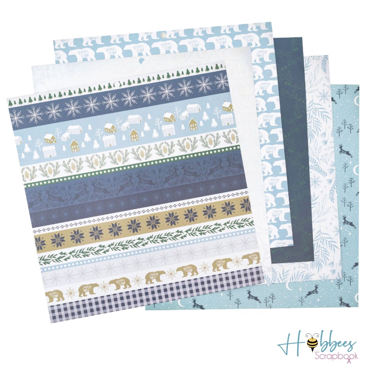 Midnight Magic Cardstock Stack 12" / Cartulina Doble Cara Navidad Magica Papel DCWV