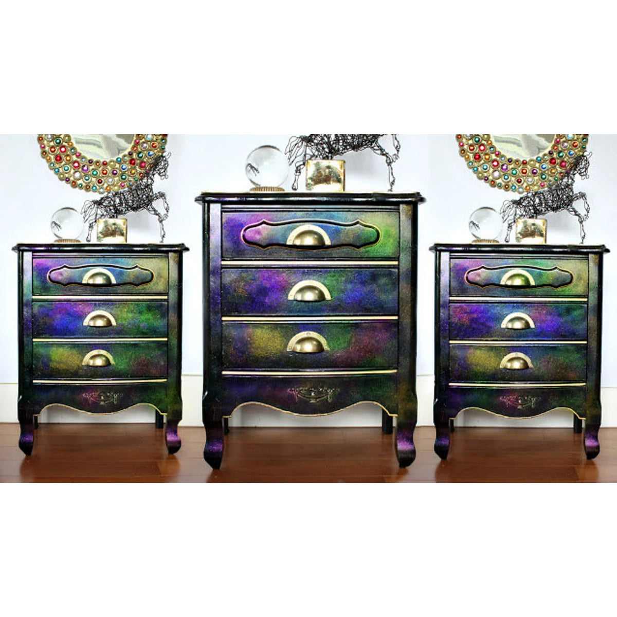 Sparkling Wood Stain & Glaze Sapphire Swift / Tinta y Esmalte Multi Superficies Zafiro Pintura y Medios Mixtos Unicorn Spit