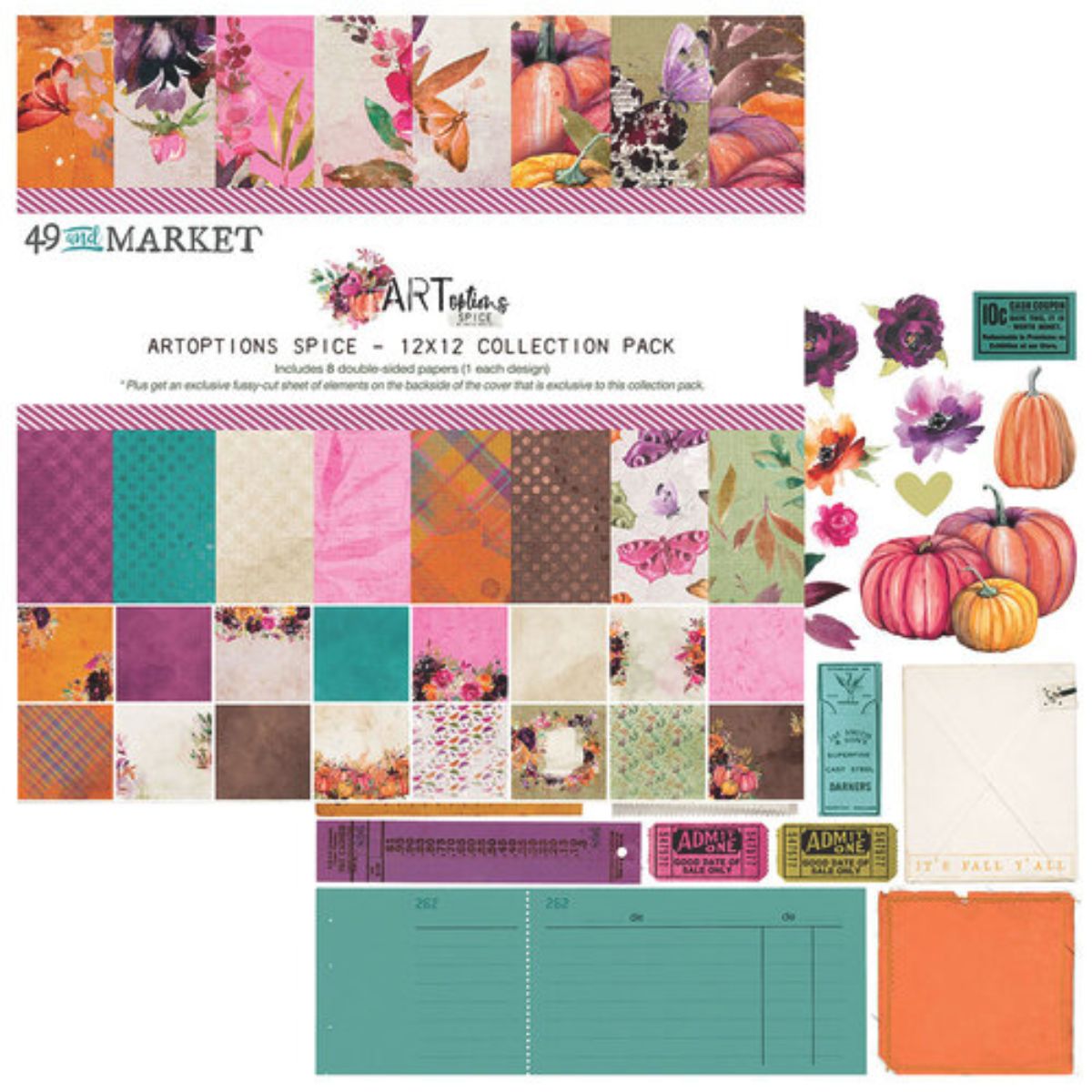 ARToptions Spice Pack 12" / Paquete de Cartulina Doble Cara Papel 49 and Market