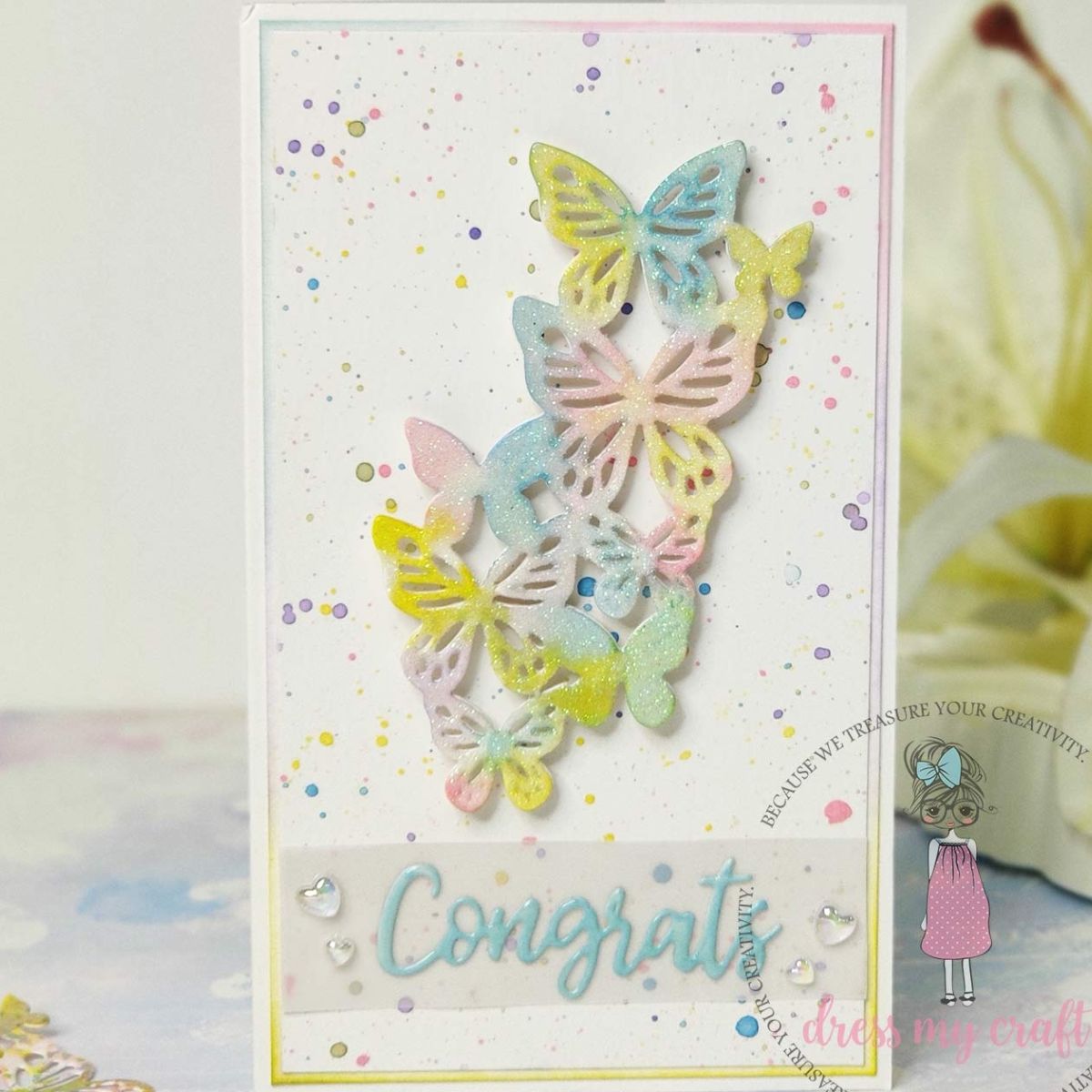 Hearts & Butterflies Dies / Suajes de Corazones y Mariposas Dados de Corte / Suajes / Troqueles Photo Play