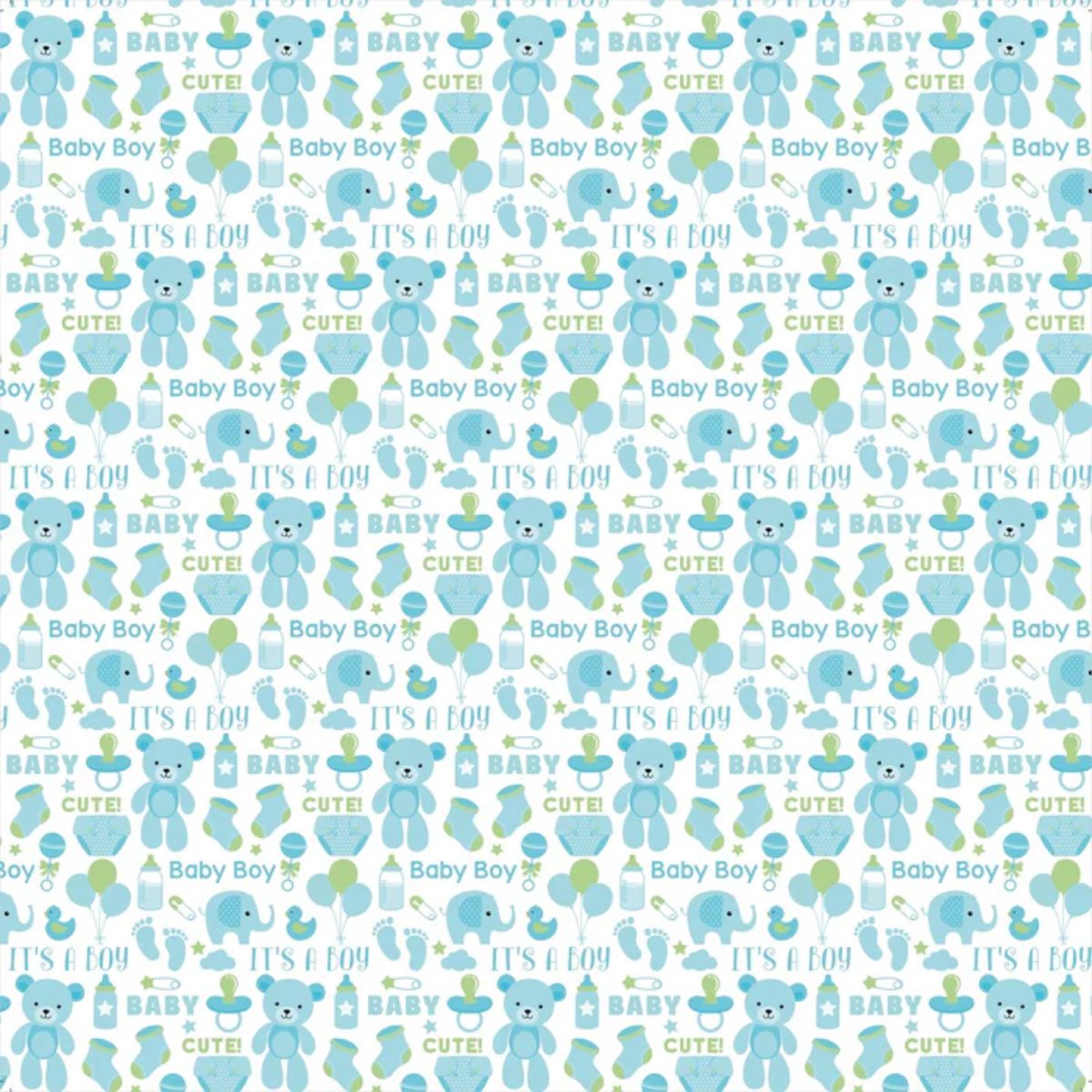 Baby Boy Cardstock Pack 6" / Paquete de 24 Hojas de Cartulina Pequeño Milagro Niño Papel Little Birdie