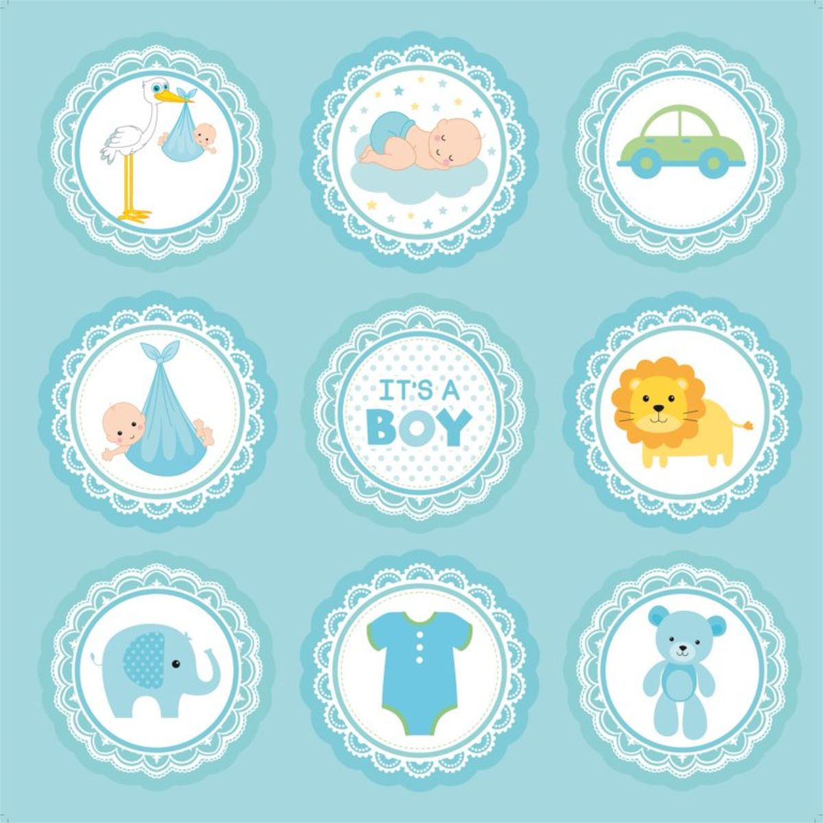 Baby Boy Cardstock Pack 6" / Paquete de 24 Hojas de Cartulina Pequeño Milagro Niño Papel Little Birdie