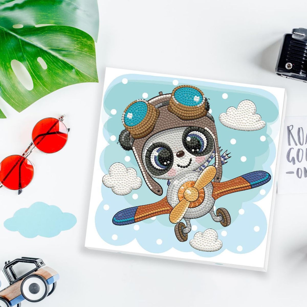 Art Box Kit Top Flight / Pintura con Diamantes Avioncito Pintura Dimensional Diamond Dotz