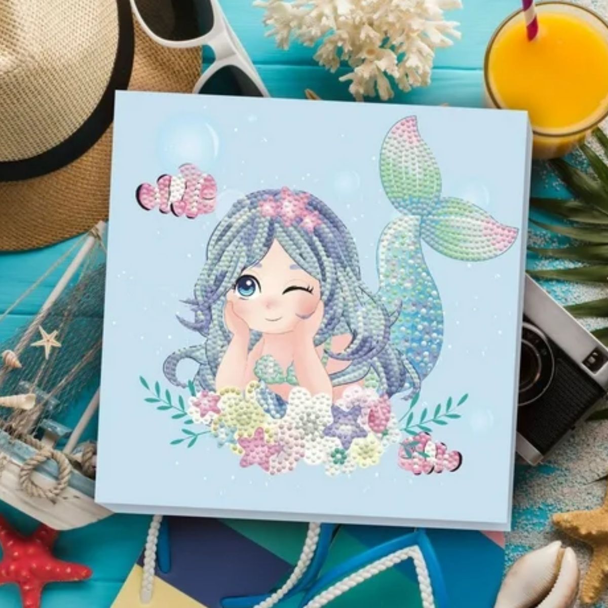 Art Box Kit Sea Starlett / Pintura con Diamantes Sirena Pintura Dimensional Diamond Dotz