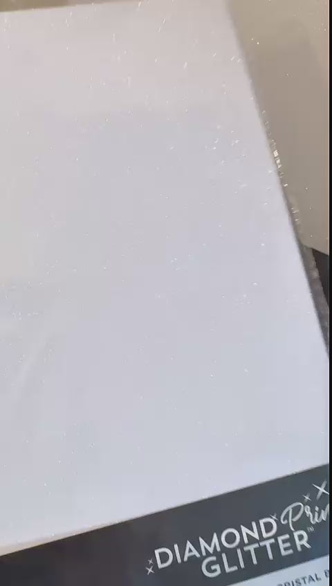 Inkjet Printable Glitter Cardstock / Cartulina Glitter Blanca Imprimible Papel Harmony Paper