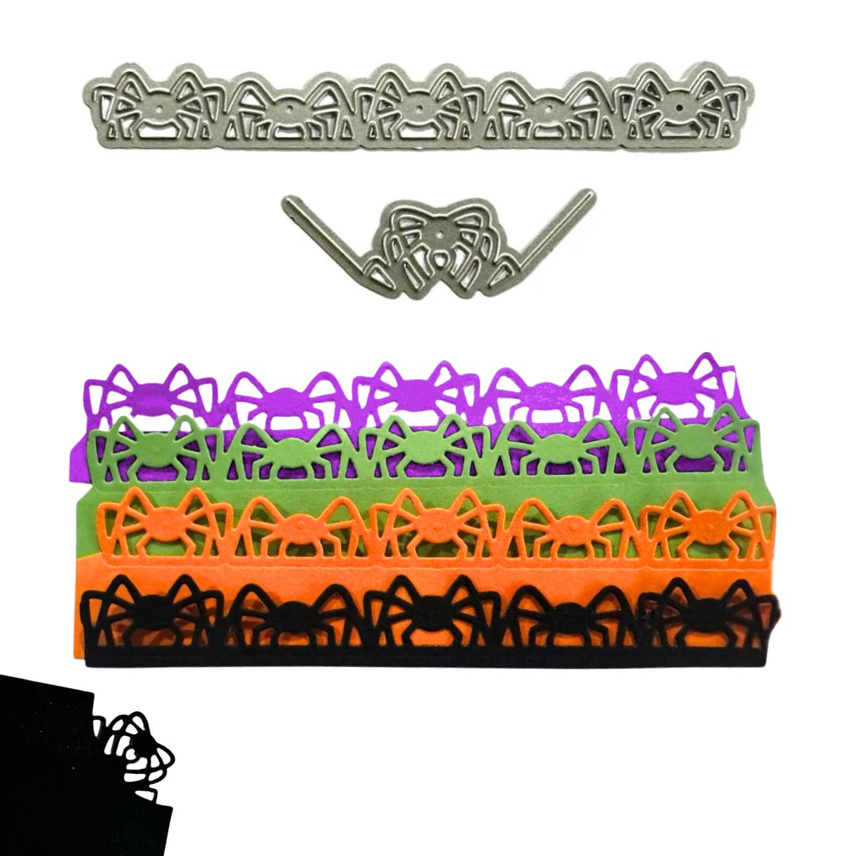 Set de Troqueles o Suajes de Borde y Esquina de Arañas Dados de Corte / Suajes / Troqueles Hobbees