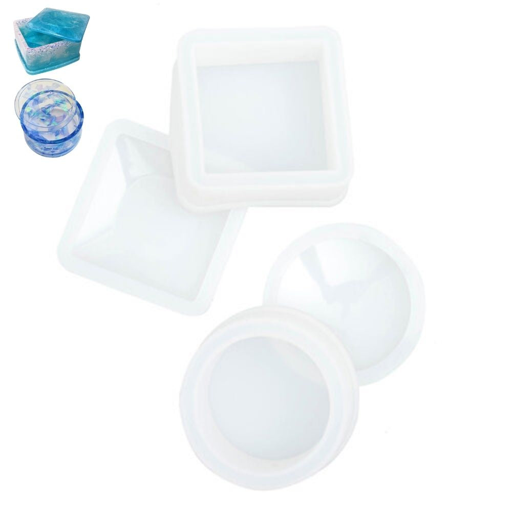 Color Pour Resin Trinket Box Molds / Moldes Para Joyeros Resina Epóxica y Accesorios American Crafts