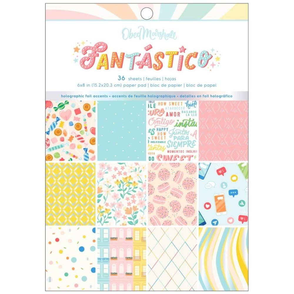 Fantastico Single-Sided Paper Pad 6 x 8" / Block de Papel Estampado Papel American Crafts