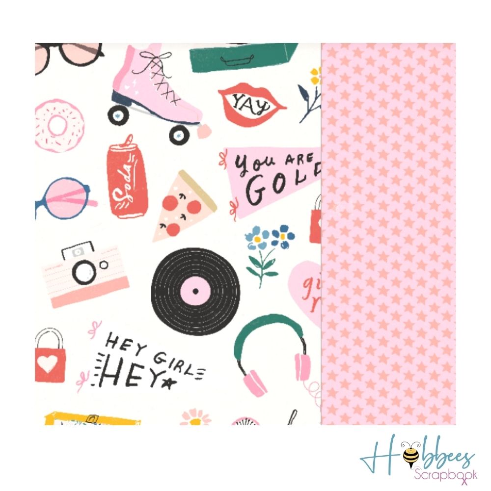 Cute Stuff All Heart / 1 Hoja de Papel Con Todo el Corazón Papel Crate Paper