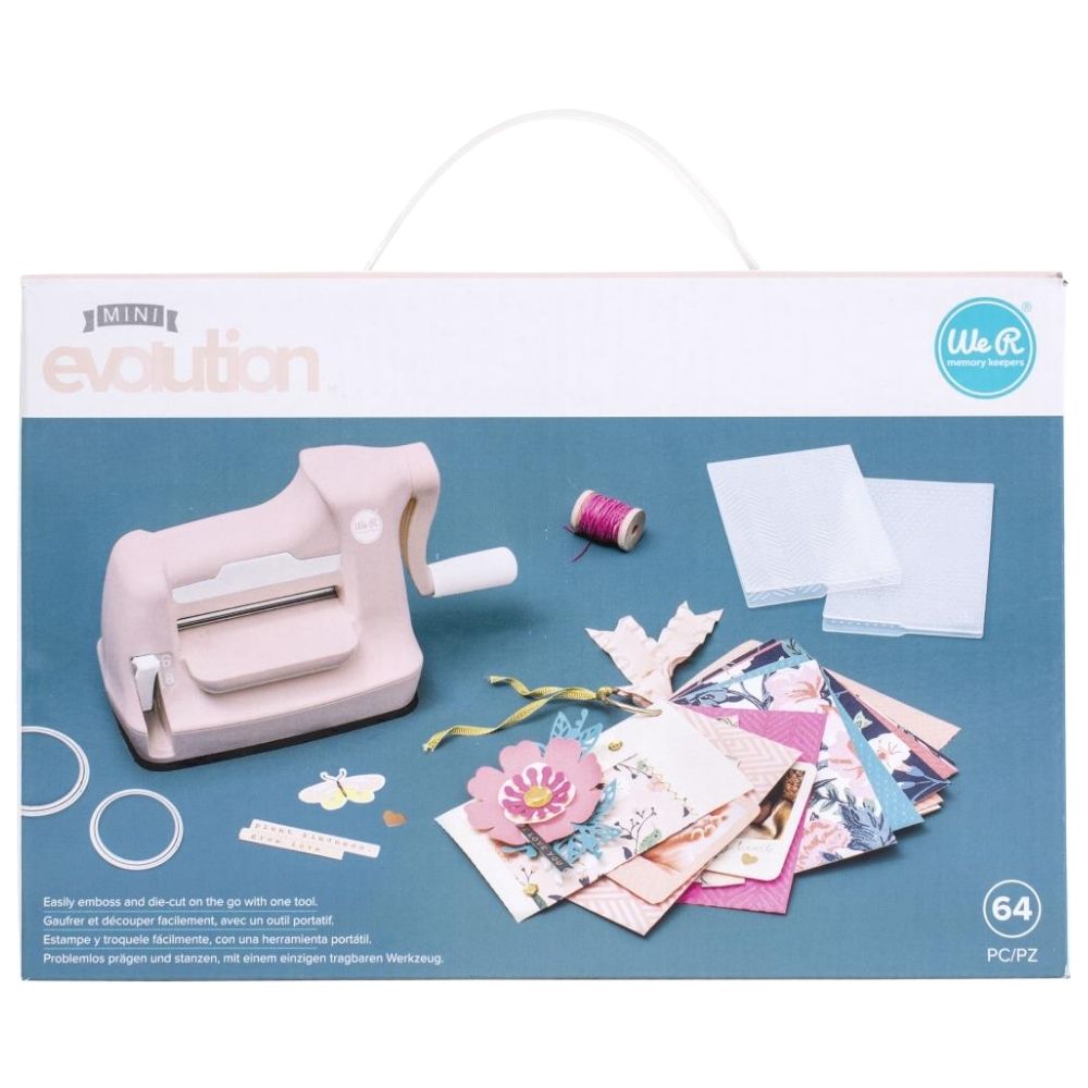 Mini Evolution Pink Machine Kit / Suajadora Mini Evolution 64 piezas Suajadoras / Troqueladoras We R Memory Keepers