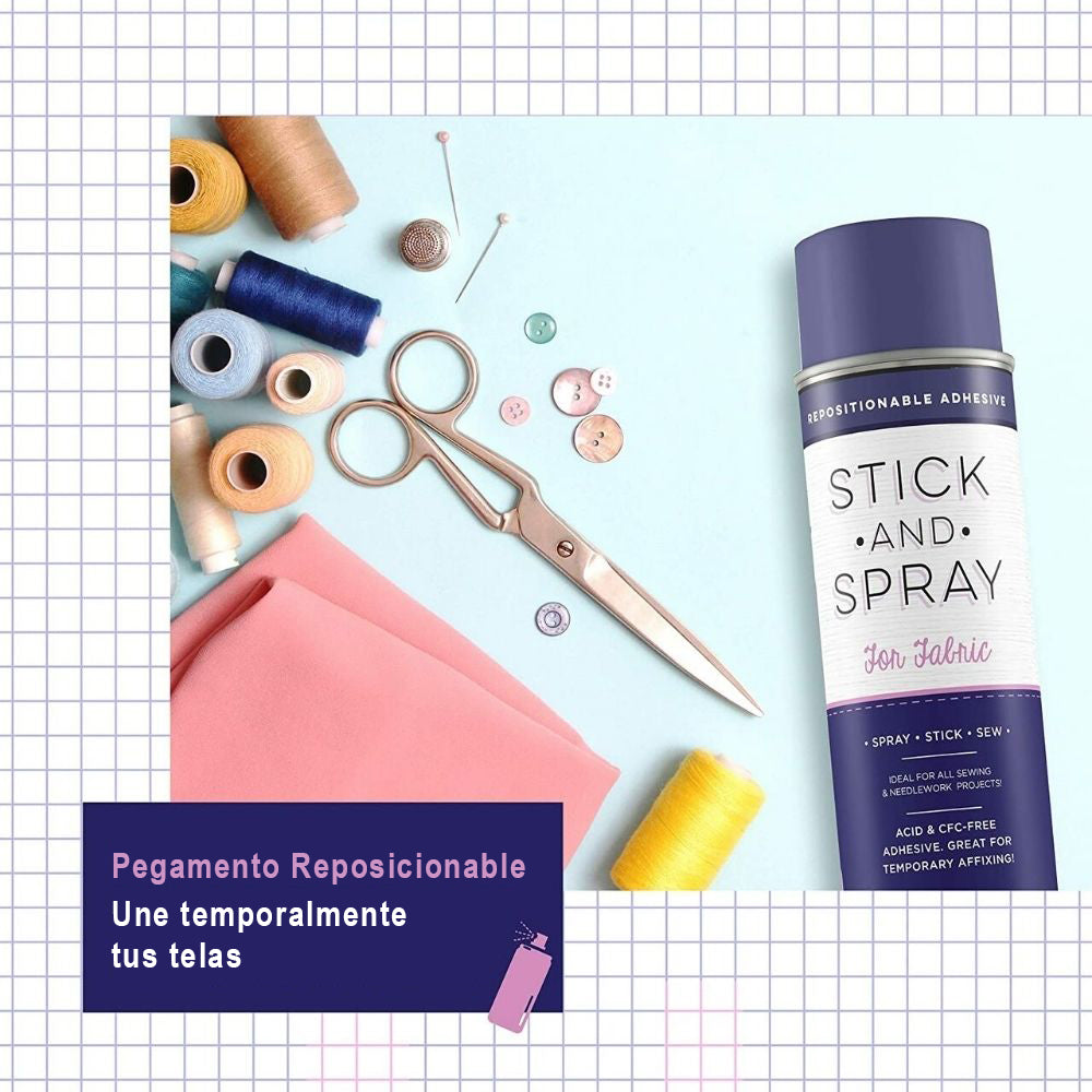 Stick & Spray Adhesive For Fabric / Pegamento Reposicionable para Tela Adhesivos / Pegamentos Crafter&