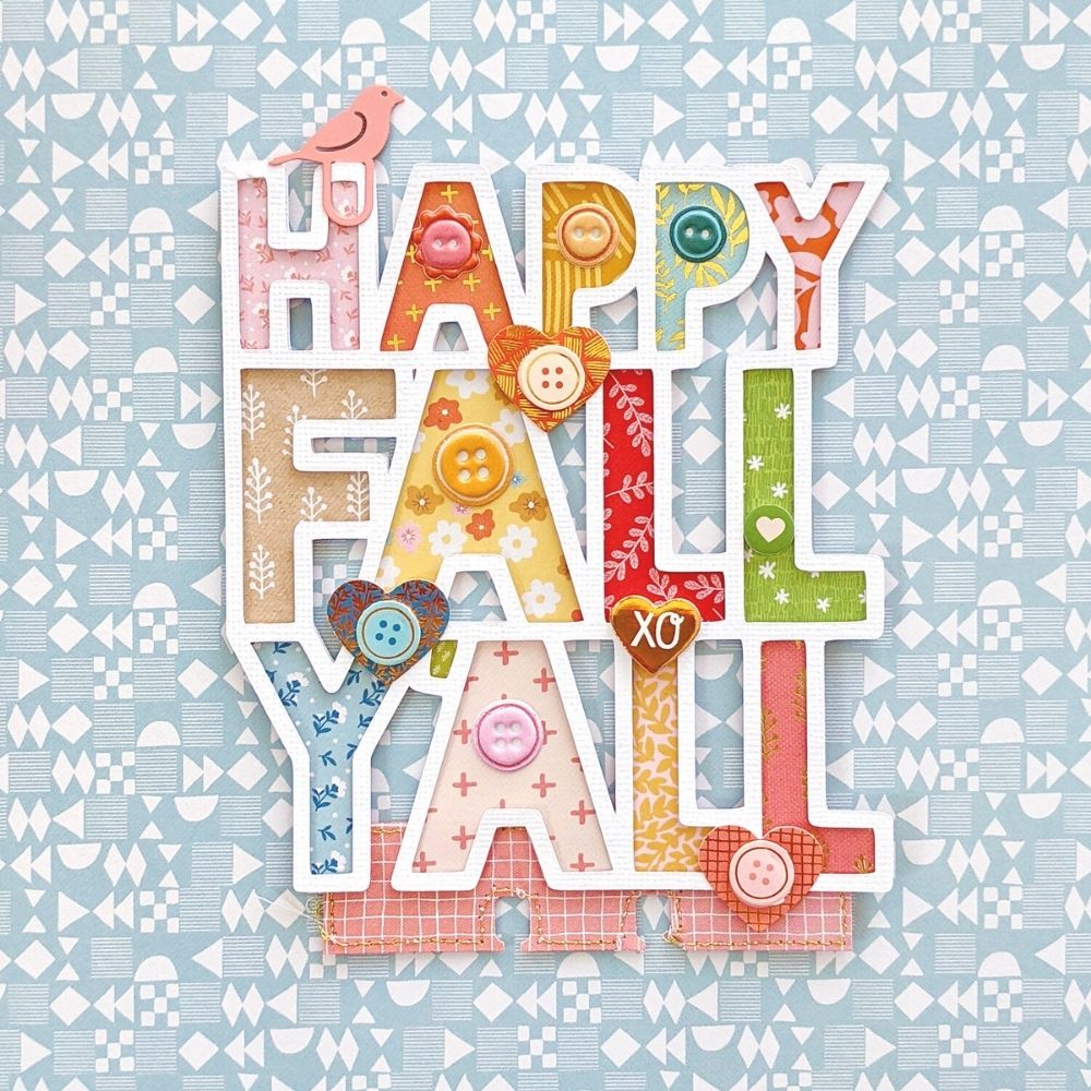 Bungalow Lane Paper Pad 12 x 12" / Block de Papel Flores y Mosaicos Papel American Crafts