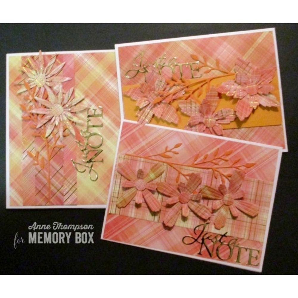 Madras Plaid Coral & Green 6" / Block de Cartulina Tartán Coral y Verde Papel Memory Box