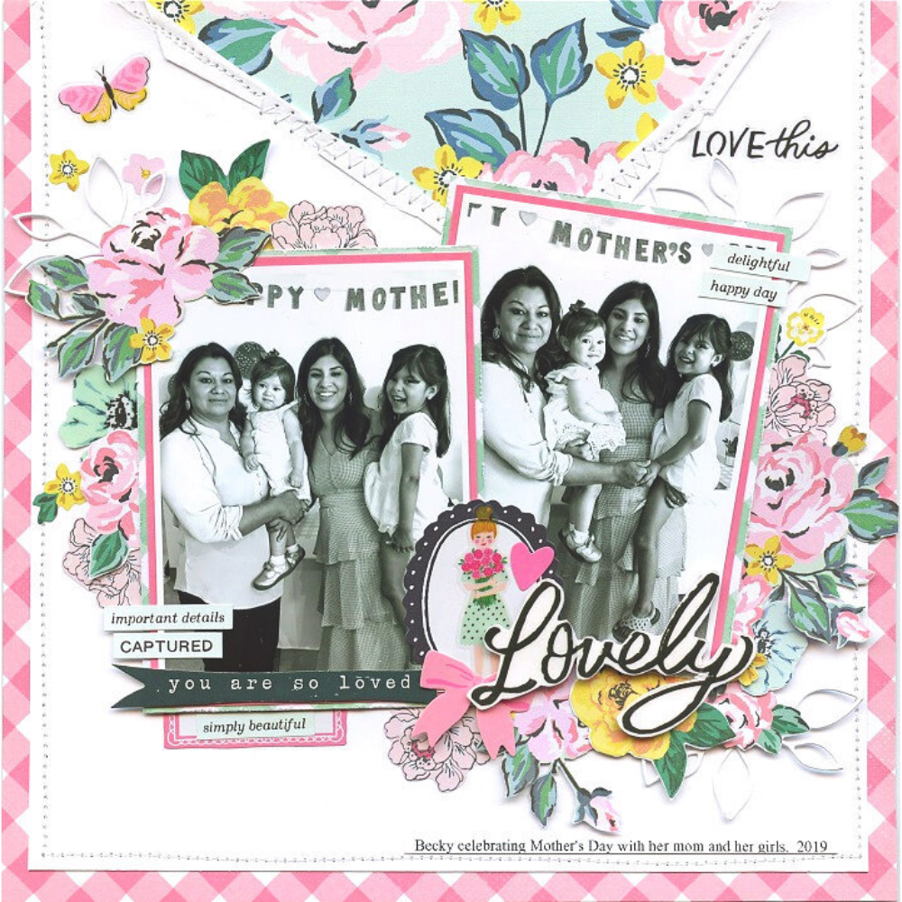 Garden Party Paper Pad 12 x 12" / Block de Papel Flores Papel American Crafts