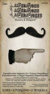 Tim Holtz Mini Mustache & Pointed Finger Die / Suaje de Corte Bigote y Dedo Dados de Corte / Suajes / Troqueles Tim Holtz