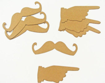 Tim Holtz Mini Mustache & Pointed Finger Die / Suaje de Corte Bigote y Dedo Dados de Corte / Suajes / Troqueles Tim Holtz