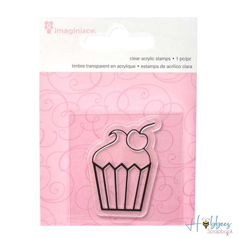 Clear Acrylic Stamp / Sello de Polímero Cupcake Sellos Imaginisce