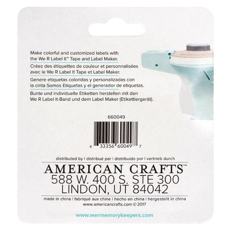 Label It Tape Neutral /3 Cintas para Dymo Colores Neutrales Adhesivos / Pegamentos We R Memory Keepers