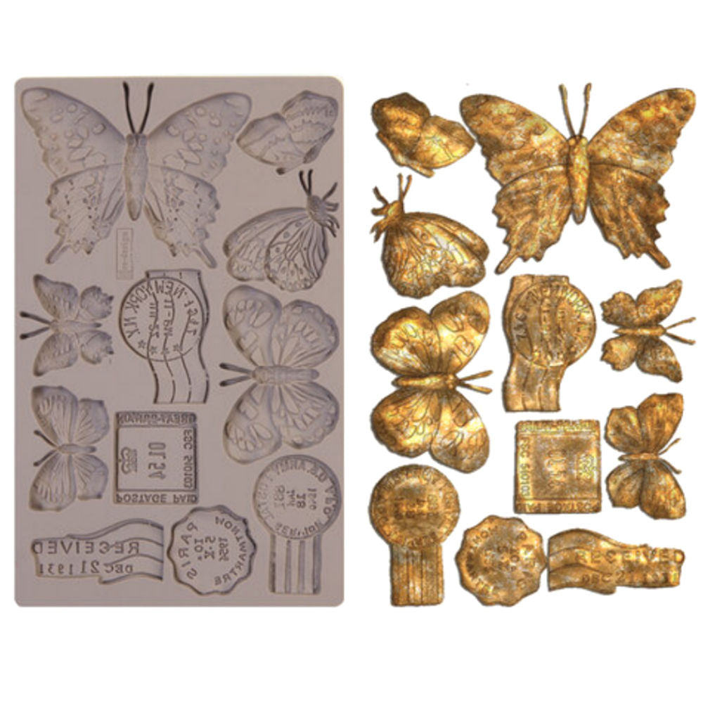 Re-Design Mould Butterfly In Flight / Molde de Silicón Mariposas Herramientas para Modelado Prima Marketing