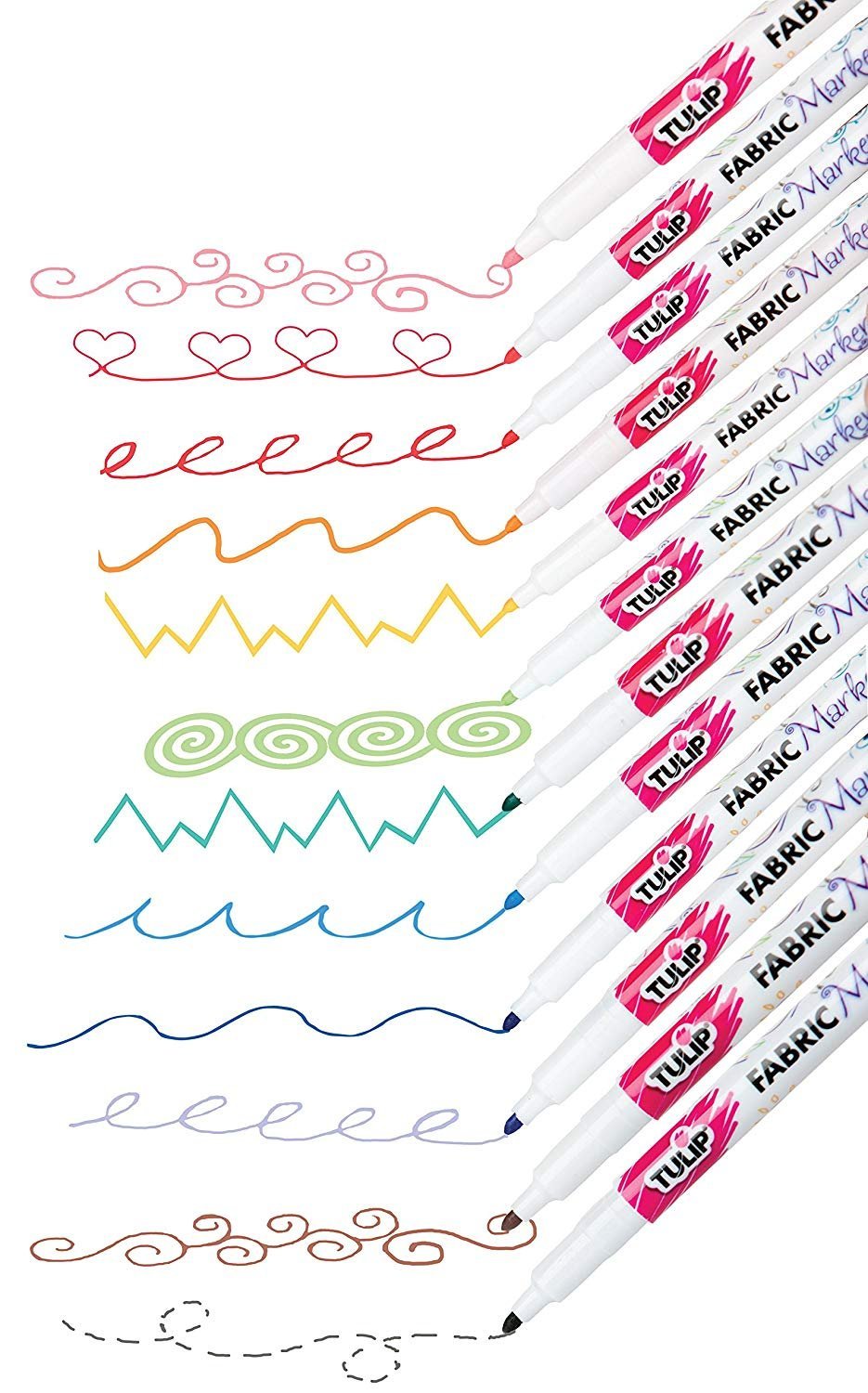 Fine Fabric Markers  / Marcadores de Tela Permanentes Marcadores & Plumones Tulip