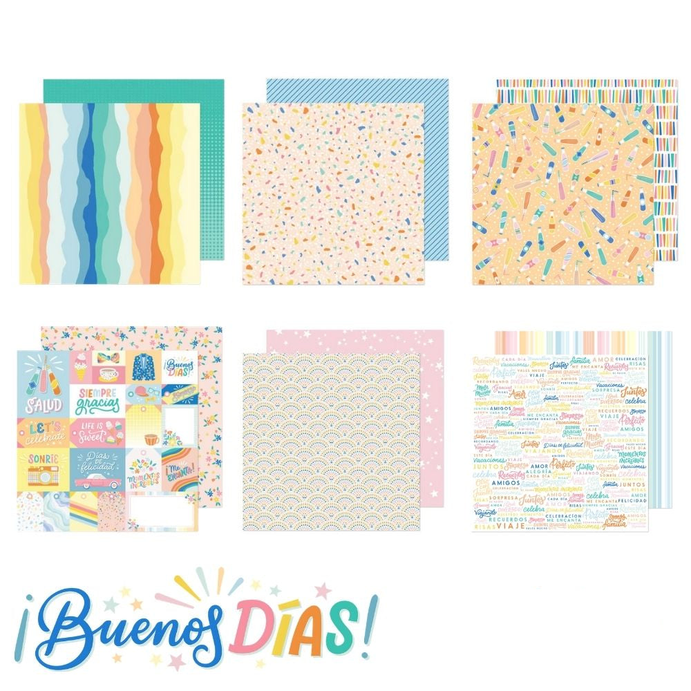Buenos Dias Single-Sided Paper Pad 12 x 12" / Block de Papel Estampado Papel American Crafts