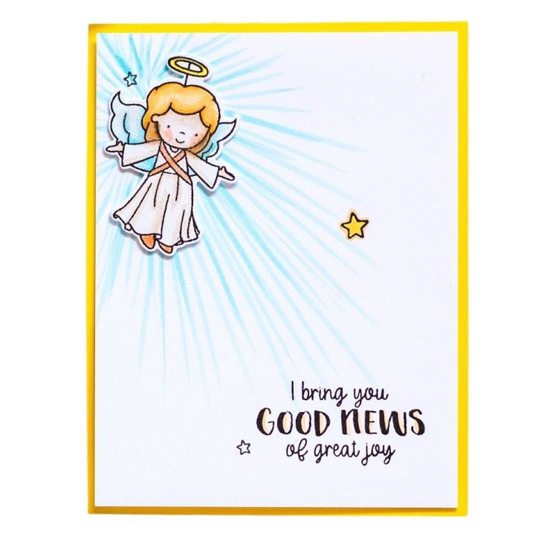 Clear Stamps Angel Wings with Dies / Sellos Alas de Angel con Troqueles Dados de Corte / Suajes / Troqueles Neat & Tangled