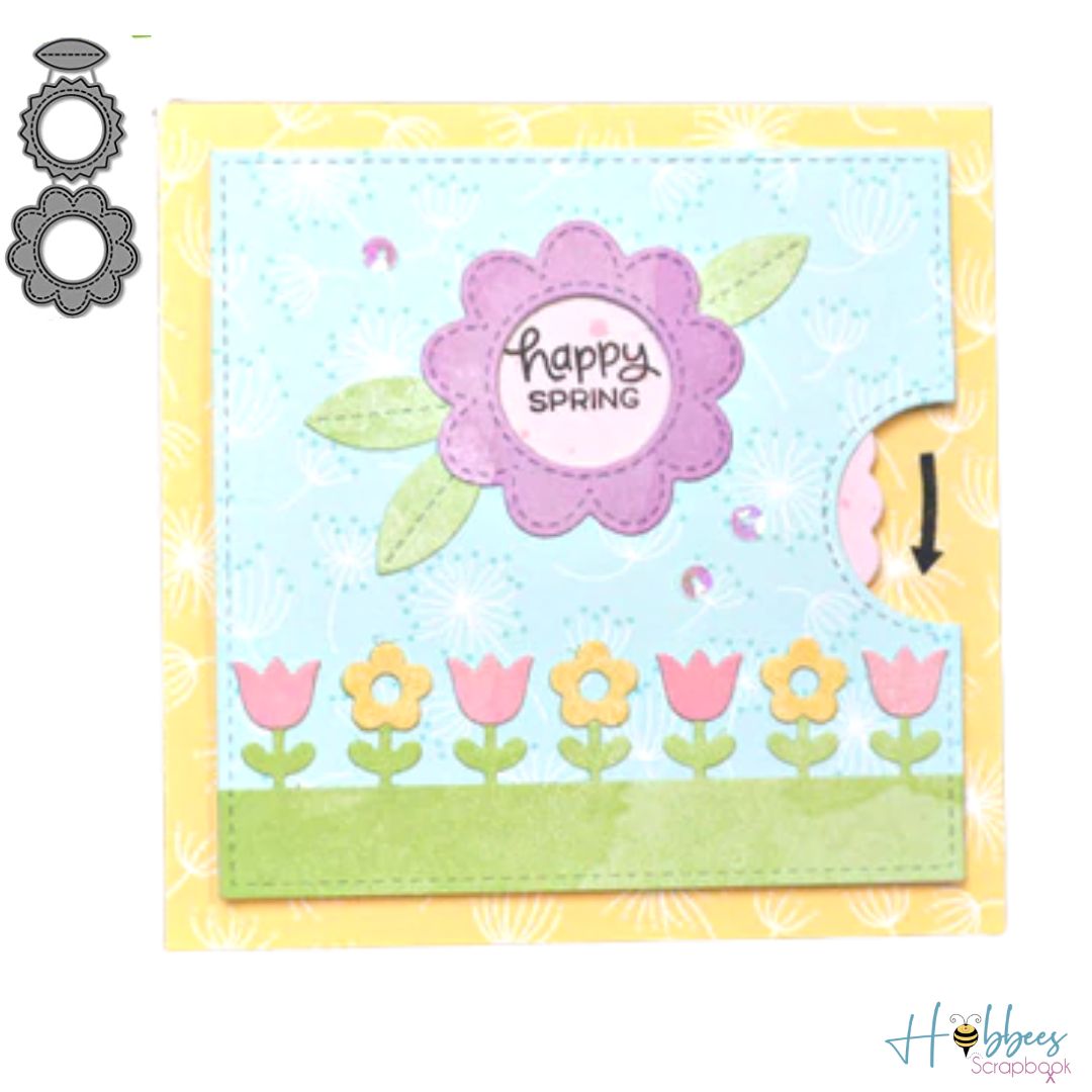 Flower and Sun / Suaje Flor y Sol Dados de Corte / Suajes / Troqueles Lawn Fawn